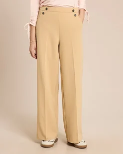 Techno Stretch Hose mit Knopfdetail