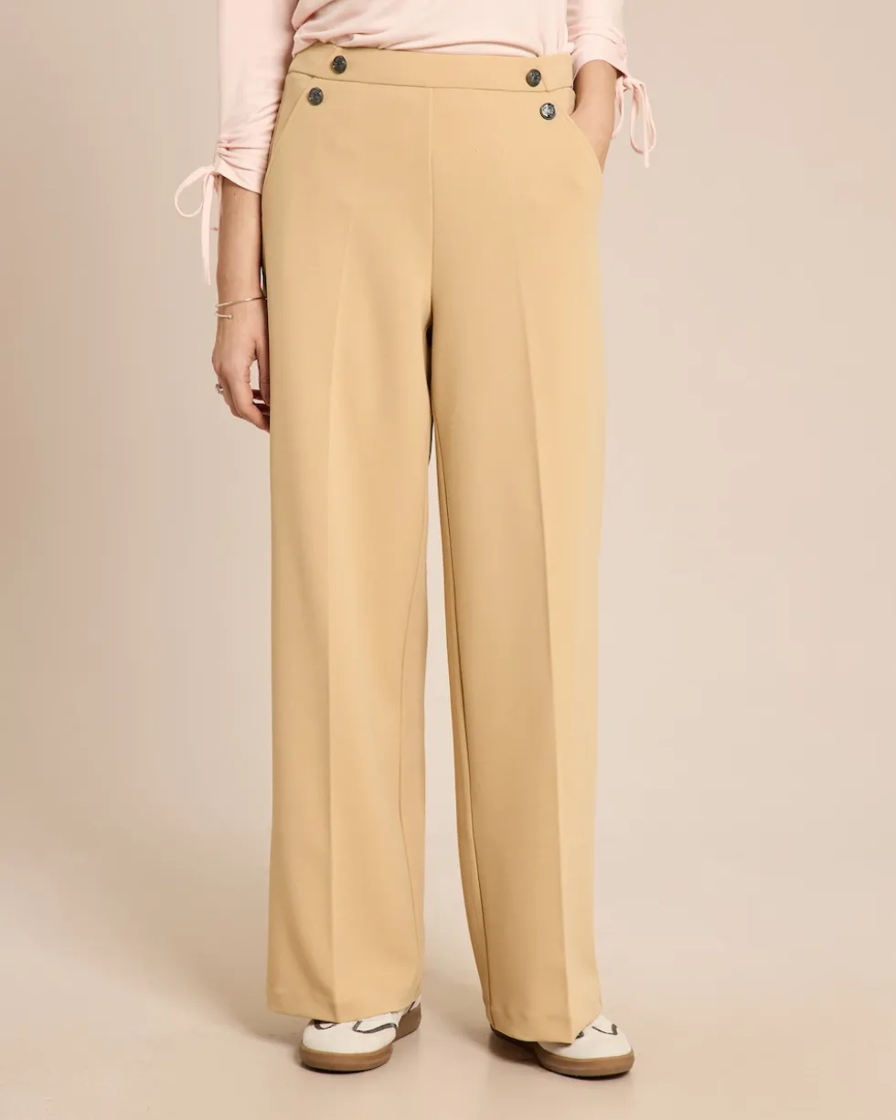 Techno Stretch Hose mit Knopfdetail