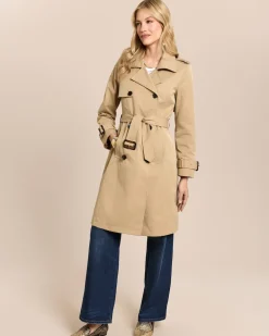 Trenchcoat mit Stickmotiv