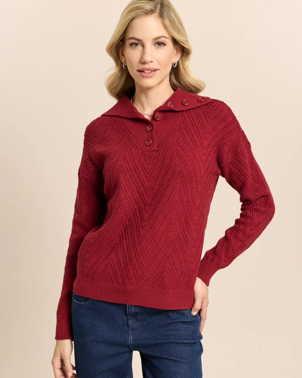 Troyer Pullover mit Struktur