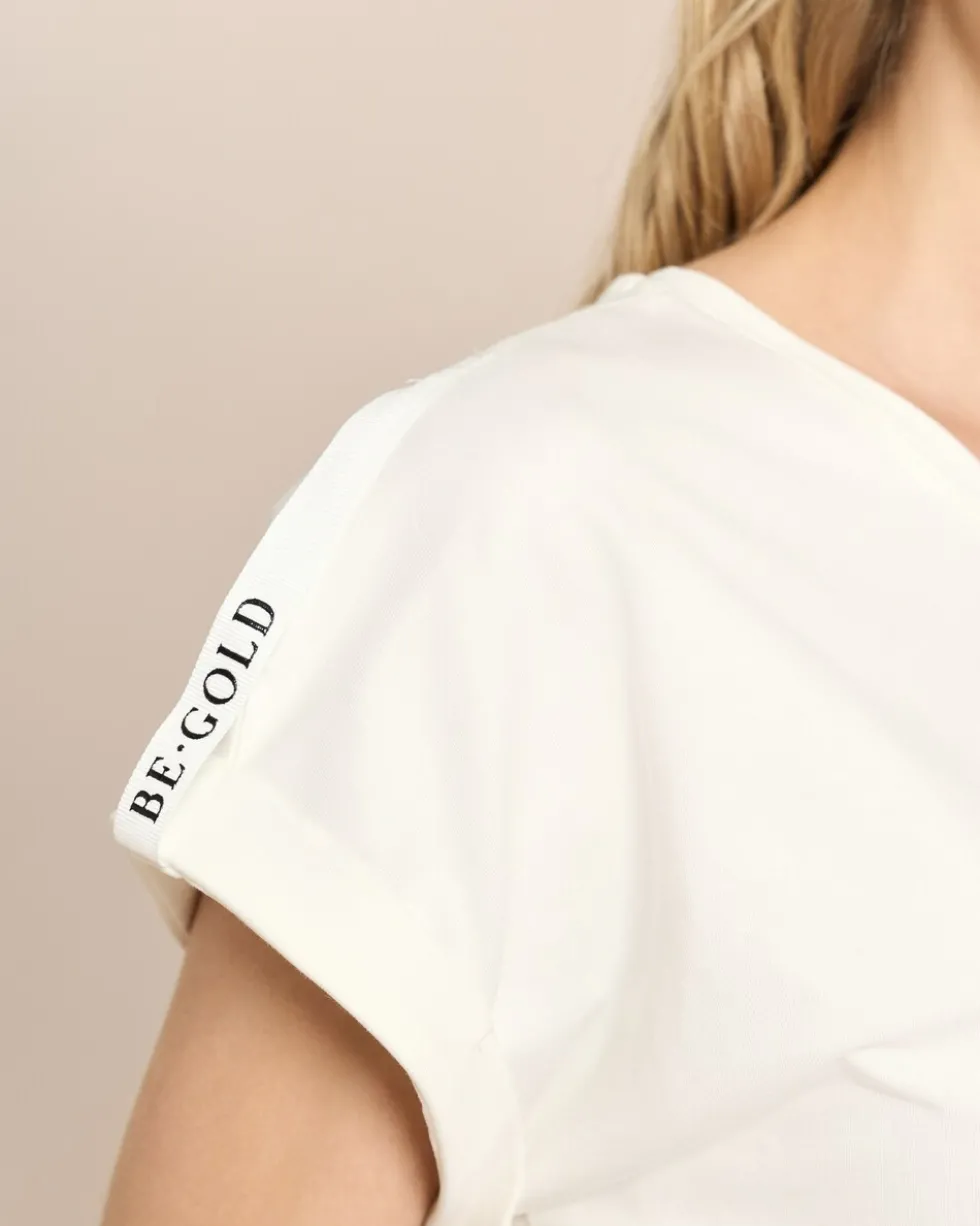 T-Shirt mit Ärmeldetail und Print