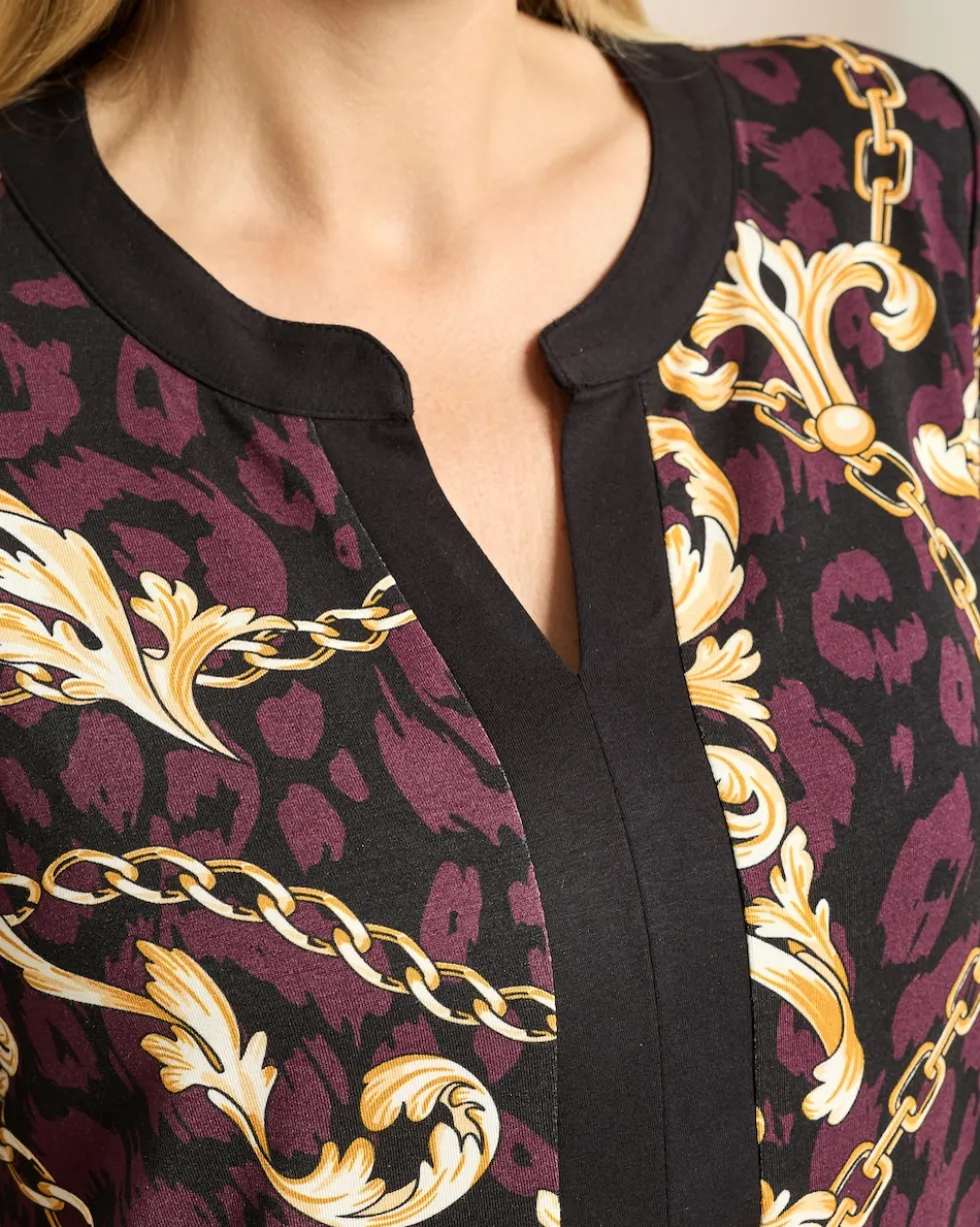 Tunikashirt mit Ornamentdruck