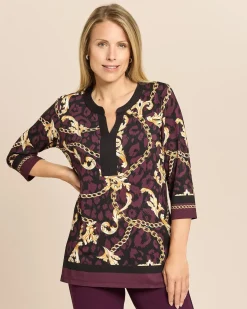 Tunikashirt mit Ornamentdruck