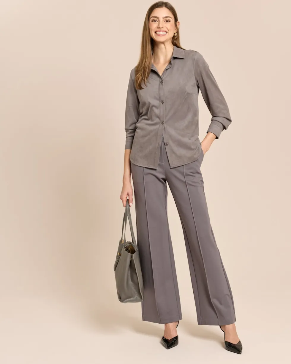 Velourslederimitat Bluse