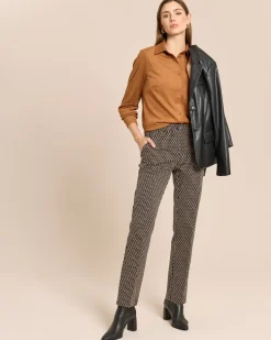 Velourslederimitat Bluse