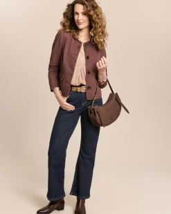Velours-Lederjacke