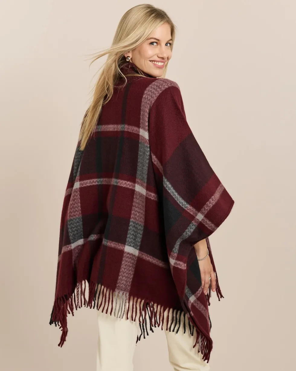 Webponcho mit Reißverschluss
