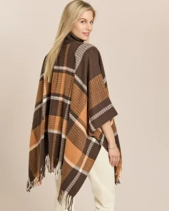 Webponcho mit Reißverschluss