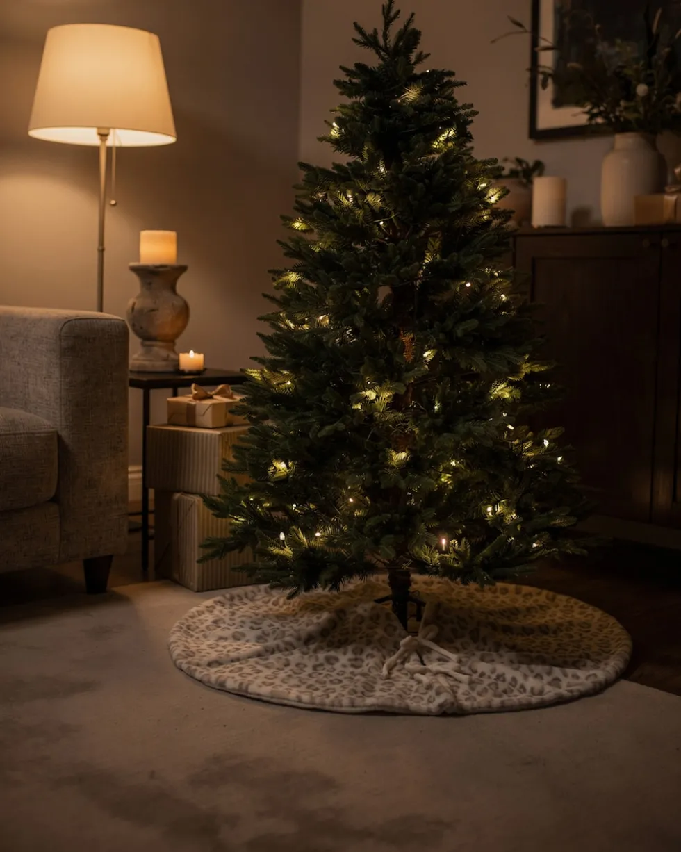 Weihnachtsbaumteppich „Kaninchenfelloptik