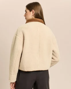 Wendejacke aus Faux Sherling