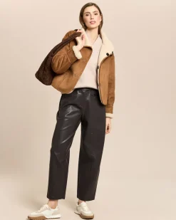 Wendejacke aus Faux Sherling