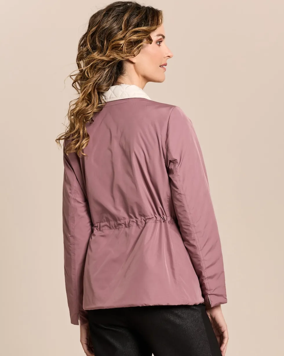 Wendejacke mit gesteppter Seite