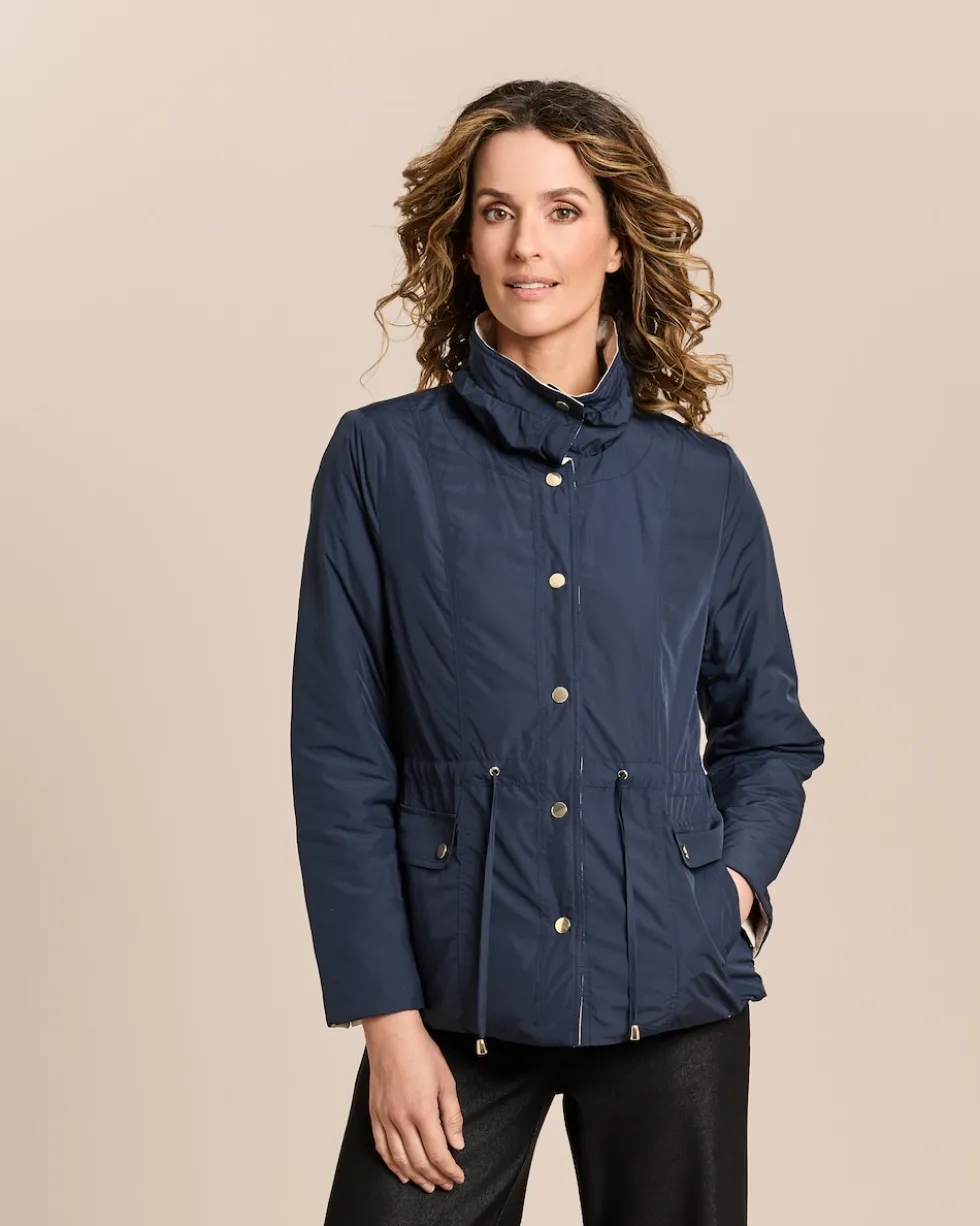 Wendejacke mit gesteppter Seite