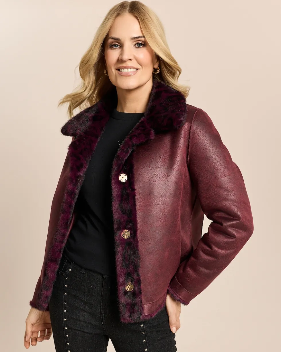 Wendejacke Webpelz/Velourimitat