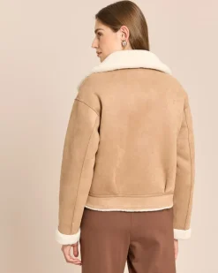 Wendejacke Webpelz/Velourslederimitat