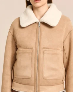 Wendejacke Webpelz/Velourslederimitat