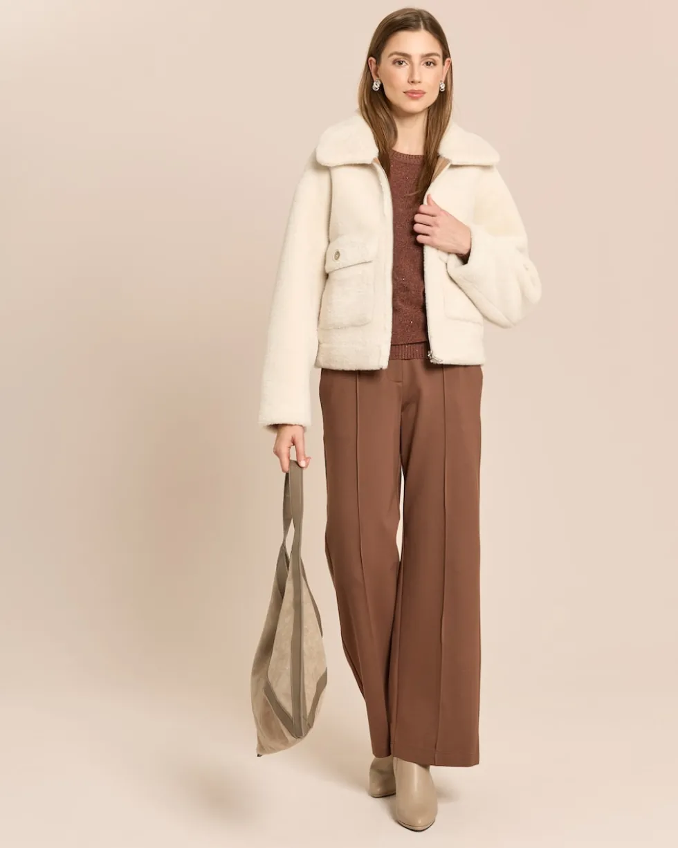 Wendejacke Webpelz/Velourslederimitat