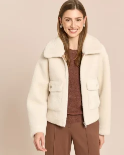 Wendejacke Webpelz/Velourslederimitat
