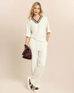 Wide Leg Hose aus Crêpe