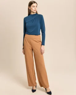Wide Leg Hose aus Crépe