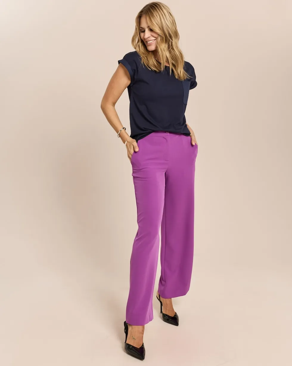 Wide Leg Hose aus Jersey