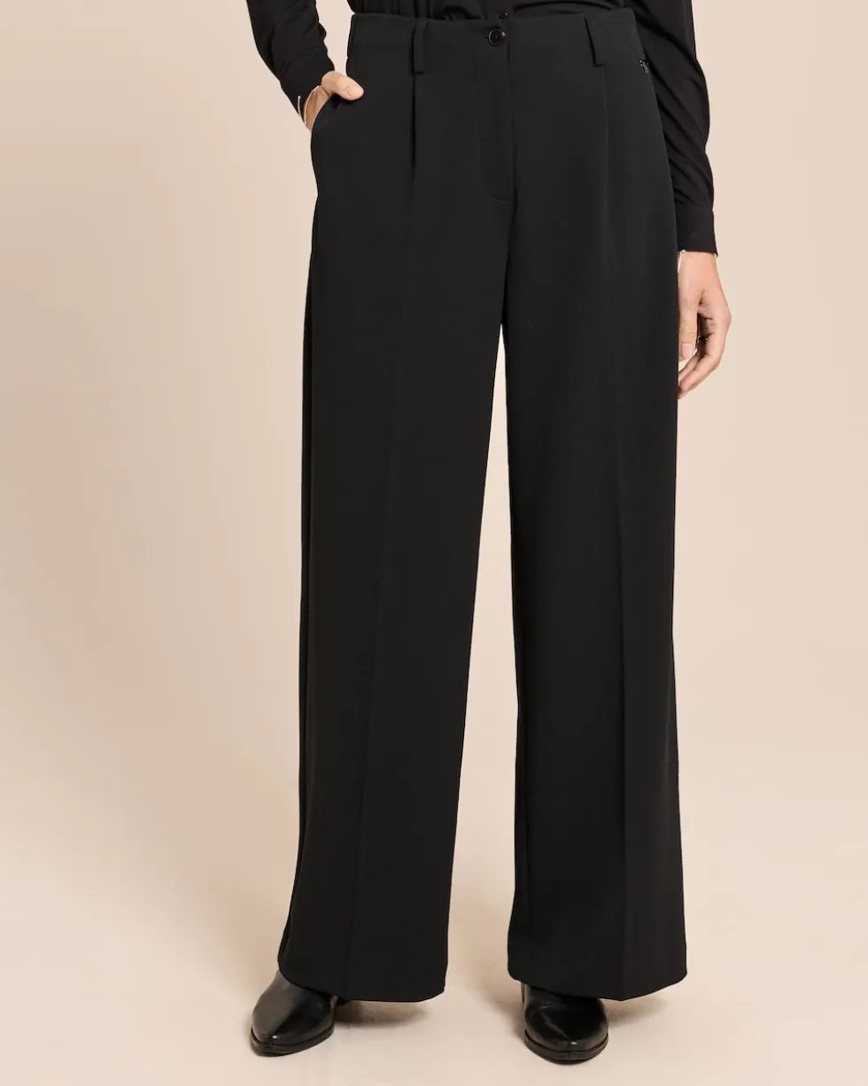 Wide Leg Hose aus Techno Stretch