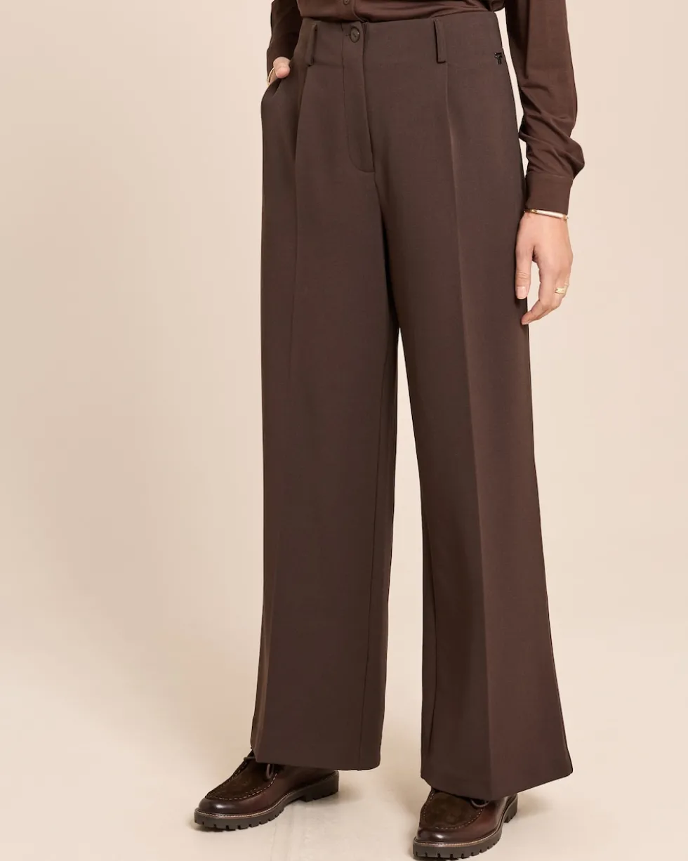 Wide Leg Hose aus Techno Stretch