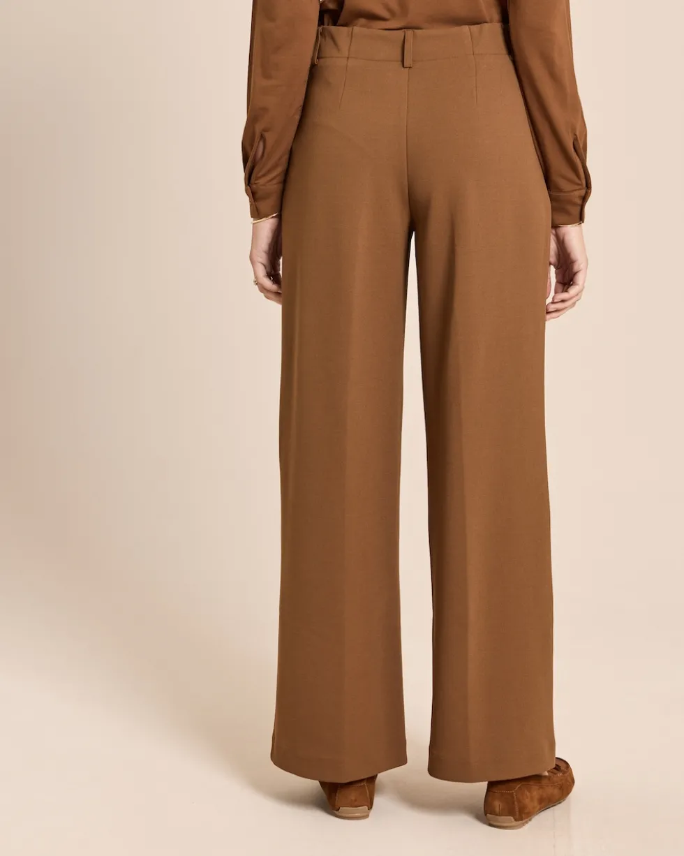 Wide Leg Hose aus Techno Stretch