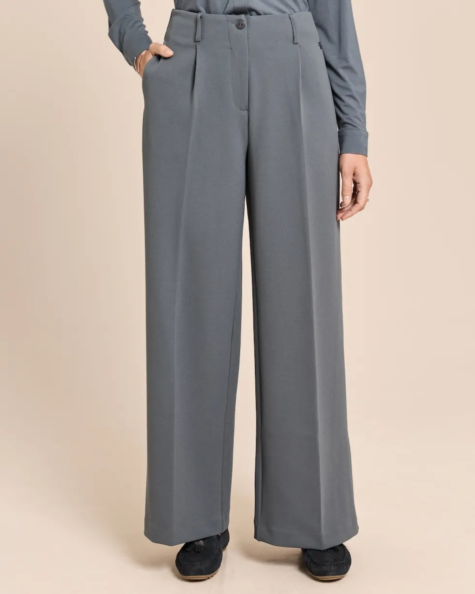 Wide Leg Hose aus Techno Stretch