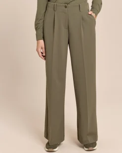 Wide Leg Hose aus Techno Stretch