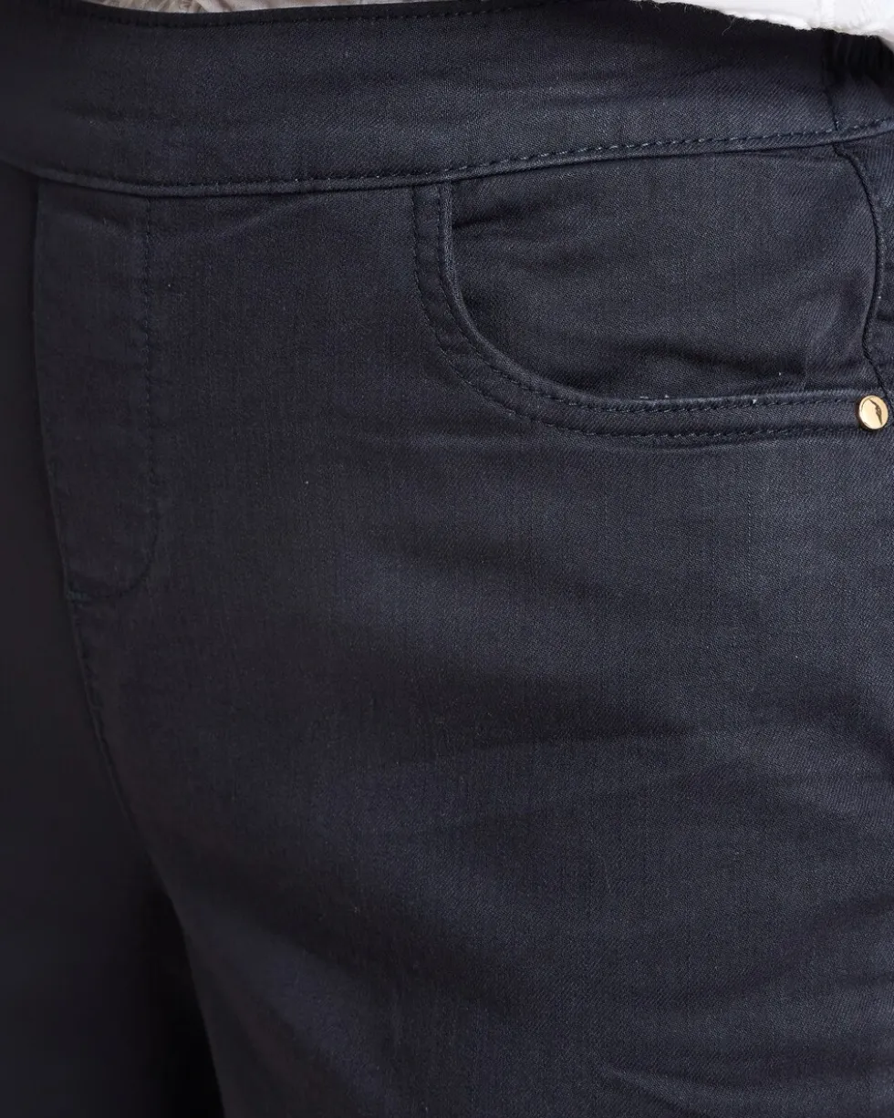 Wide Leg Hose Denim-Look