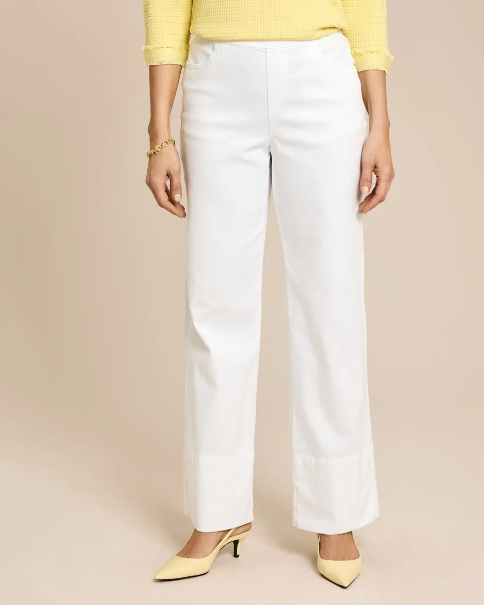 Wide Leg Hose Denim-Look
