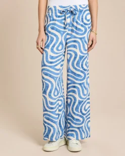 Wide Leg Hose mit Allover-Print
