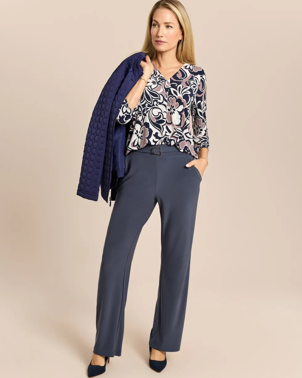 Wide Leg Hose mit Dekogürtel
