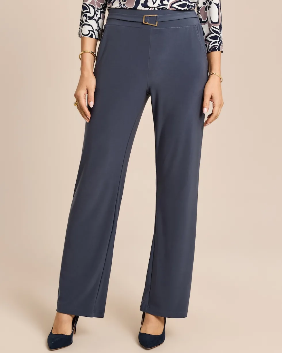 Wide Leg Hose mit Dekogürtel