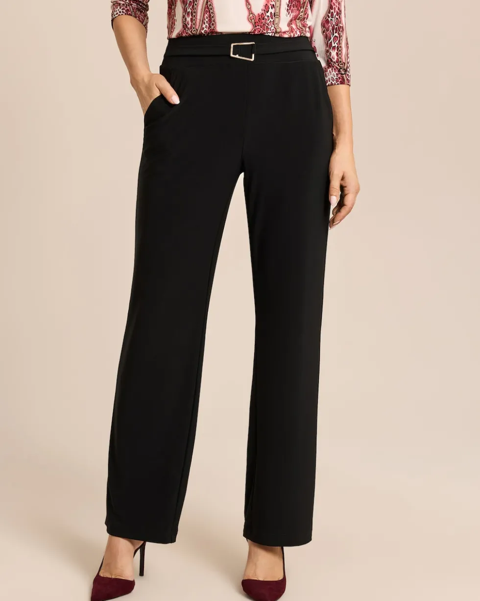 Wide Leg Hose mit Dekogürtel