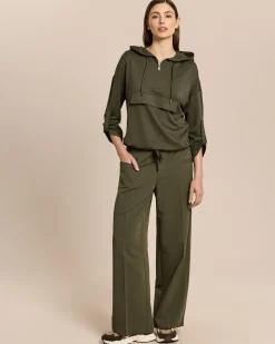 Wide Leg Hose mit Doppelbund