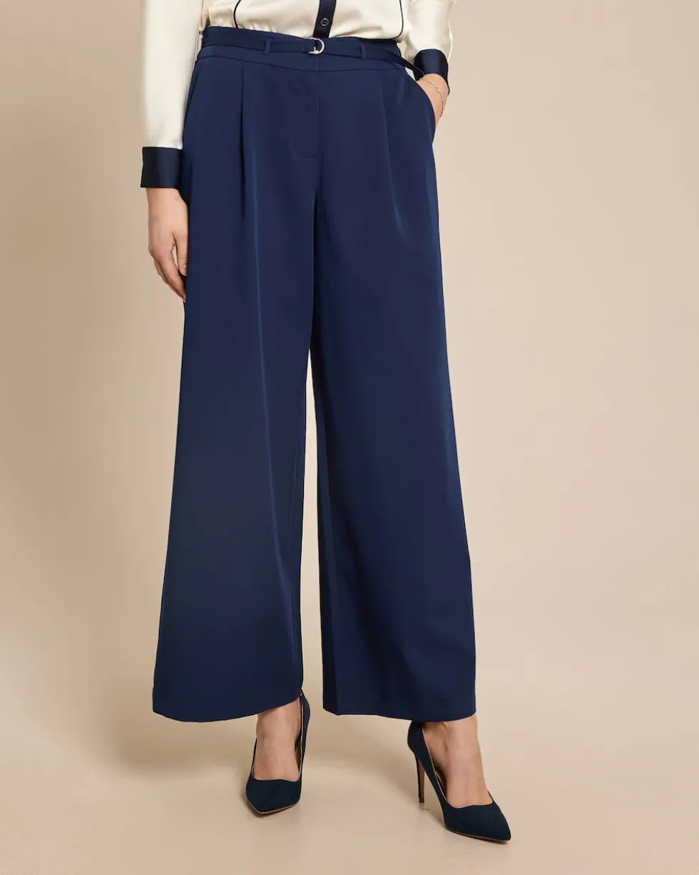 Wide leg Hose mit Gürtel