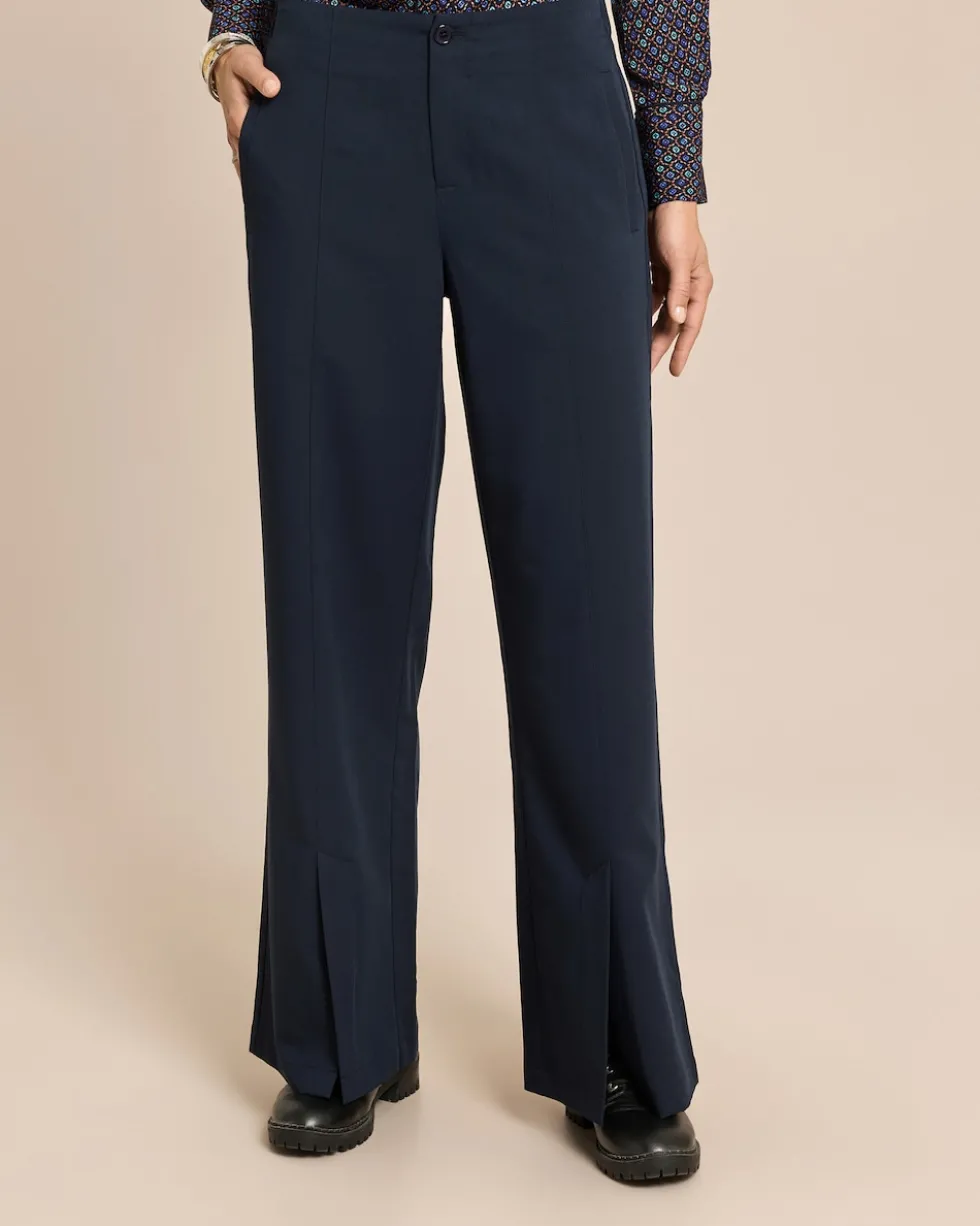 Wide Leg Hose mit Schlitz