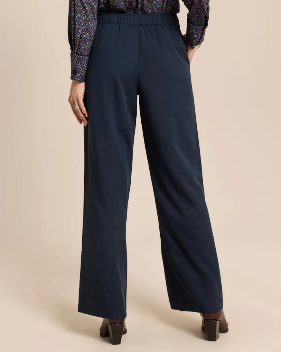 Wide Leg Hose mit Schlitz