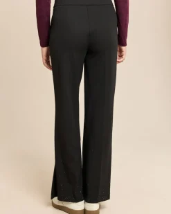 Wide Leg Hose mit Schlitzen