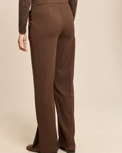 Wide Leg Hose mit Schlitzen