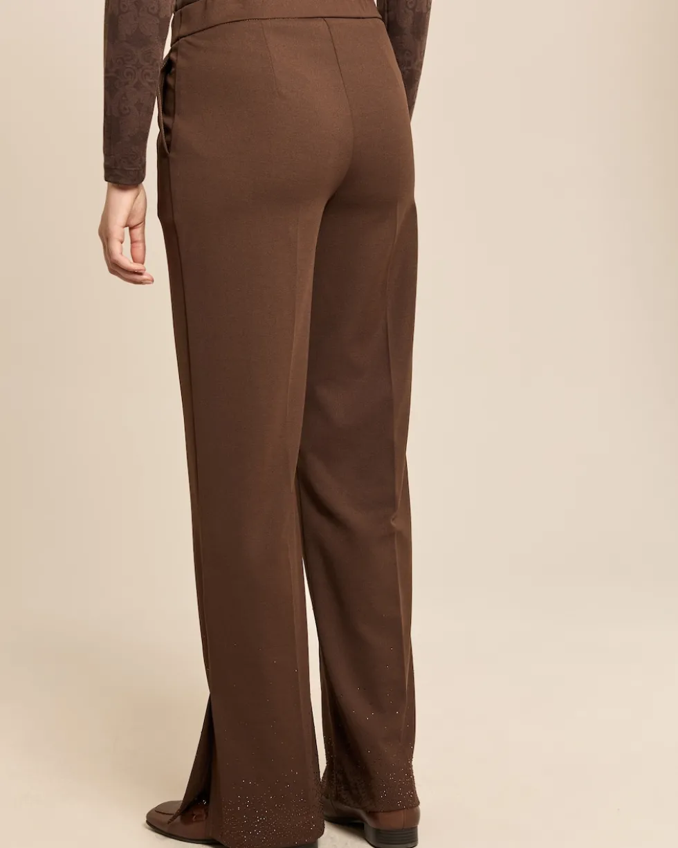 Wide Leg Hose mit Schlitzen
