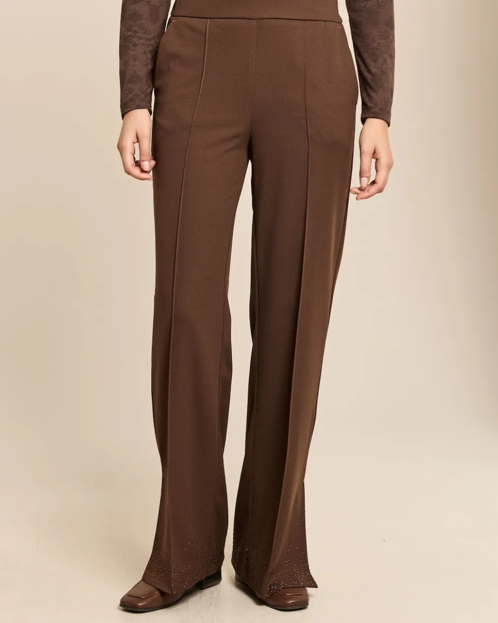 Wide Leg Hose mit Schlitzen