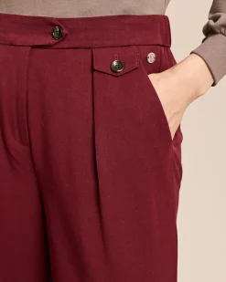 Wide Leg Hose mit Taschendetail