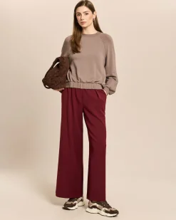 Wide Leg Hose mit Taschendetail