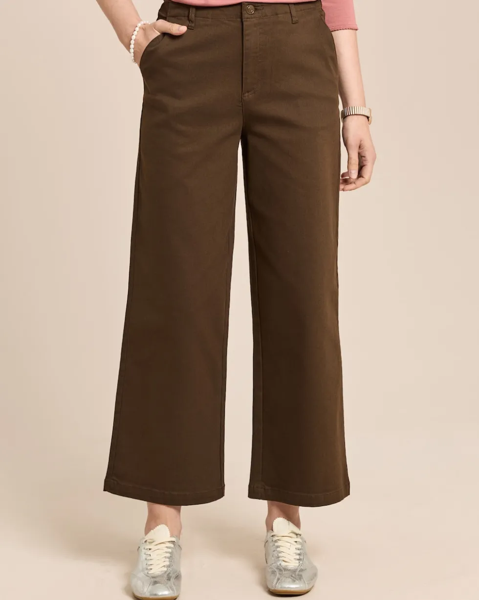 Wide Leg Jeans aus Baumwoll-Modal
