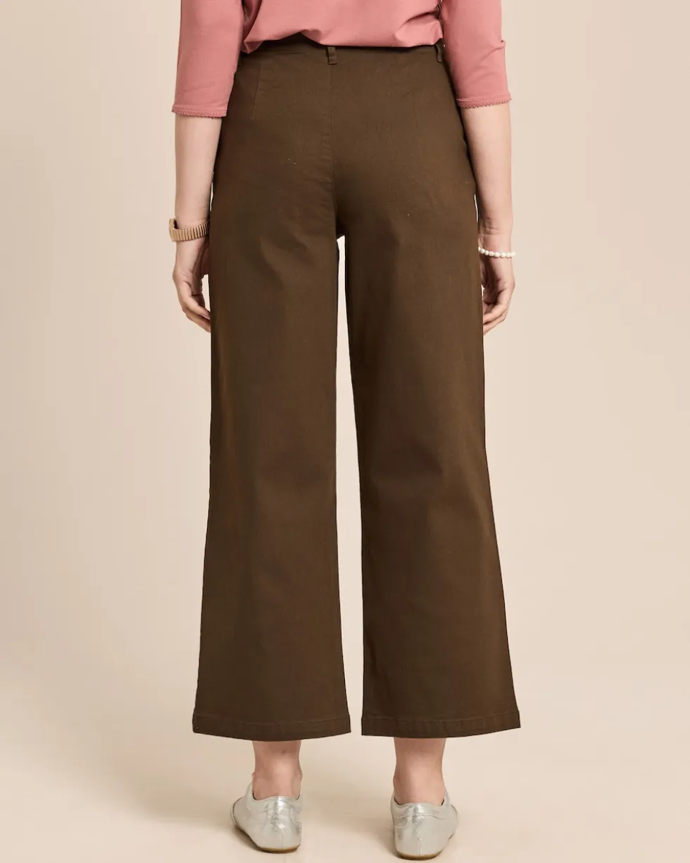 Wide Leg Jeans aus Baumwoll-Modal