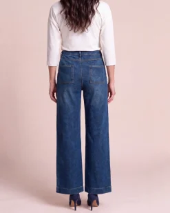 Wide Leg Jeans bedruckt