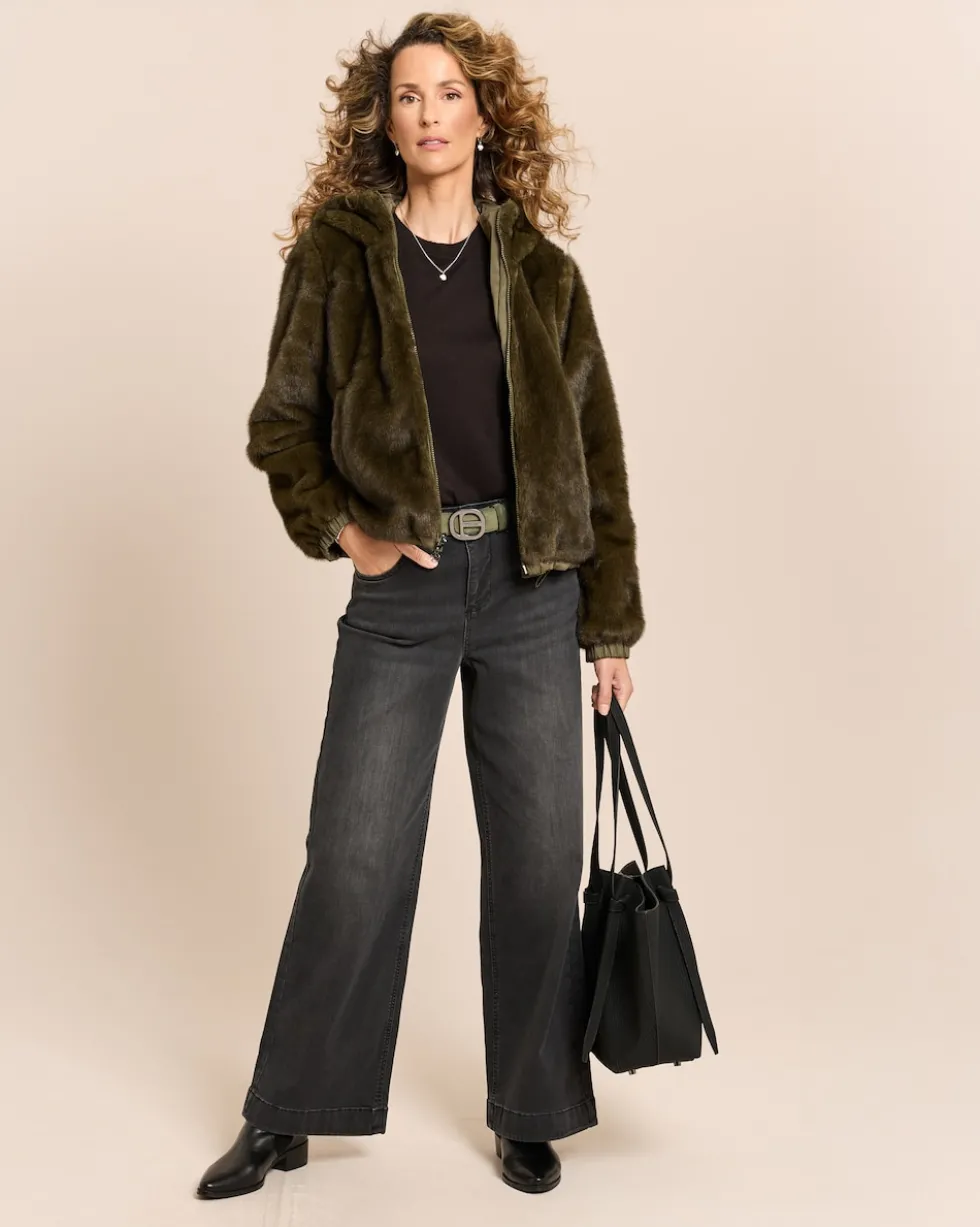 Wide Leg Jeans Hose Super Stretch